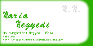 maria negyedi business card