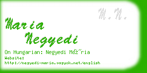 maria negyedi business card